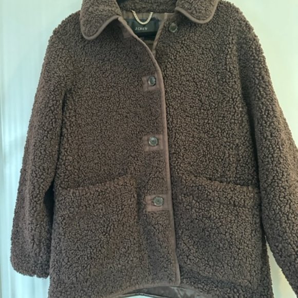 NEW j crew teddy sherpa jacket size small - Picture 2 of 4